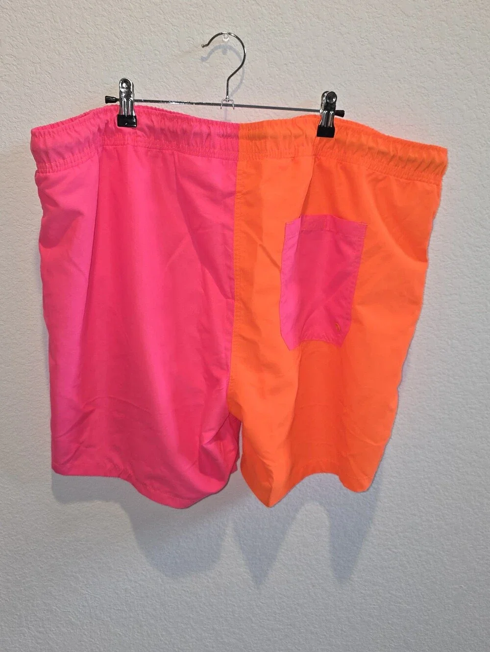 New Neon Orange & Hot Pink Swim Shorts - Dual Colors XXL